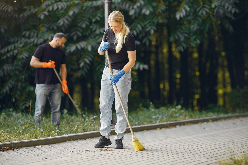 patio cleaning with power wash in Dublin