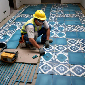 floor tile installation