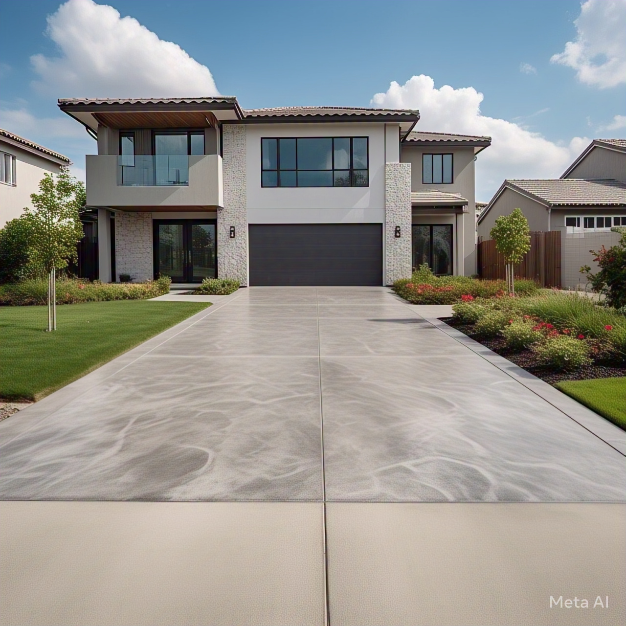 stamped concrete driveway